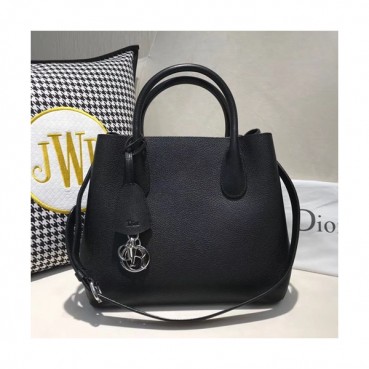 Dior 2019 Leather Tote Shoulder Bag,25CM - 디올 2019 레더 토트 숄더백 DIOB0368,25CM,블랙