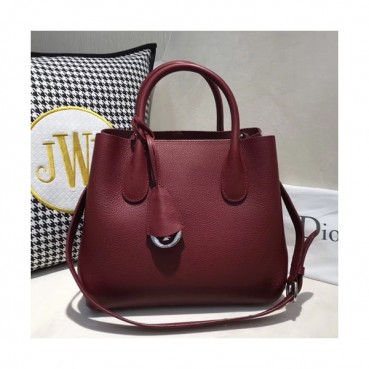 Dior 2019 Leather Tote Shoulder Bag,25CM - 디올 2019 레더 토트 숄더백 DIOB0367,25CM,레드