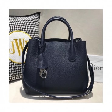 Dior 2019 Leather Tote Shoulder Bag,25CM - 디올 2019 레더 토트 숄더백 DIOB0366,25CM,네이비