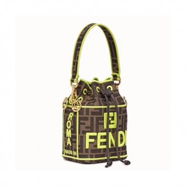 Fendi 2019 Mon Tresor Bucket Tote Shoulder Bag ,18CM - 펜디 2019 몬 트레조 버킷 토트 숄더백  FENB0426,18CM,브라운(옐로우)