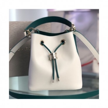 Bvlgari 2019 Bucket Tote Shoulder Bag,21CM - 불가리 2019 버킷 토트 숄더백,BVLB0125,21cm,그린+화이트