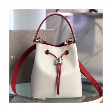 Bvlgari 2019 Bucket Tote Shoulder Bag,21CM - 불가리 2019 버킷 토트 숄더백,BVLB0124,21cm,레드+화이트