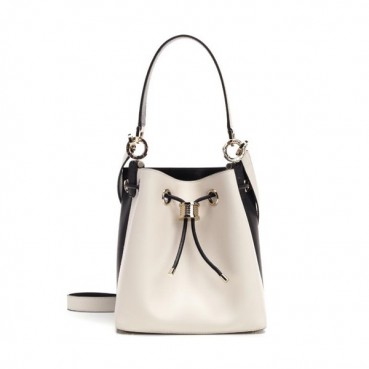 Bvlgari 2019 Bucket Tote Shoulder Bag,21CM - 불가리 2019 버킷 토트 숄더백,BVLB0123,21cm,블랙+화이트