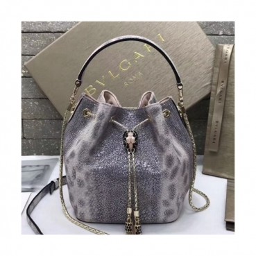 Bvlgari 2019 Bucket Tote Shoulder Bag,20CM - 불가리 2019 버킷 토트 숄더백,BVLB0122,20cm,그레이