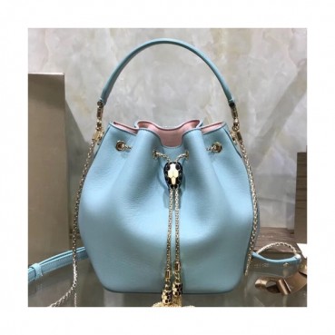 Bvlgari 2019 Bucket Tote Shoulder Bag,20CM - 불가리 2019 버킷 토트 숄더백,BVLB0118,20cm,스카이블루