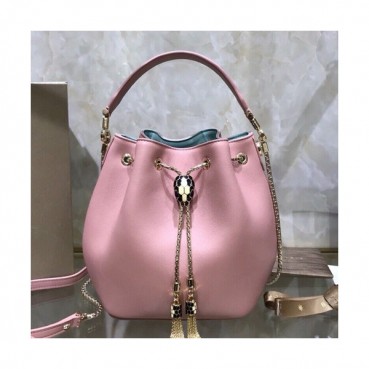 Bvlgari 2019 Bucket Tote Shoulder Bag,20CM - 불가리 2019 버킷 토트 숄더백,BVLB0117,20cm,핑크