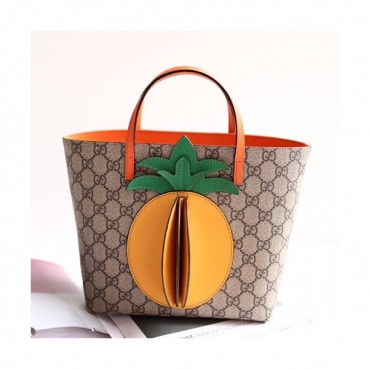 Gucci 2019 Supreme Mini Tote Bag,21CM - 구찌 2019 수프림 여성용 토트백 580840,GUB0682,21CM,브라운
