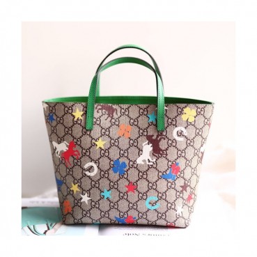 Gucci 2019 Supreme Mini Tote Bag,21CM - 구찌 2019 수프림 여성용 토트백 410812,GUB0680,21CM,브라운