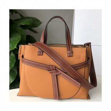Loewe 2019 Gate Large Tote Shoulder Bag,38CM - 로에베 2019 게이트 라지 토트 숄더백 ,LOEB0274, 38CM,브라운