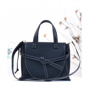 Loewe 2019 Gate Small Tote Shoulder Bag,30CM - 로에베 2019 게이트 스몰 토트 숄더백 ,LOEB0271, 30CM,다크네이비