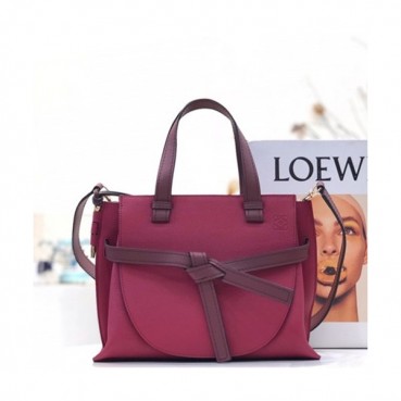 Loewe 2019 Gate Small Tote Shoulder Bag,30CM - 로에베 2019 게이트 스몰 토트 숄더백 ,LOEB0269, 30CM,퍼플레드