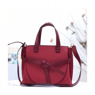 Loewe 2019 Gate Small Tote Shoulder Bag,30CM - 로에베 2019 게이트 스몰 토트 숄더백 ,LOEB0268, 30CM,레드