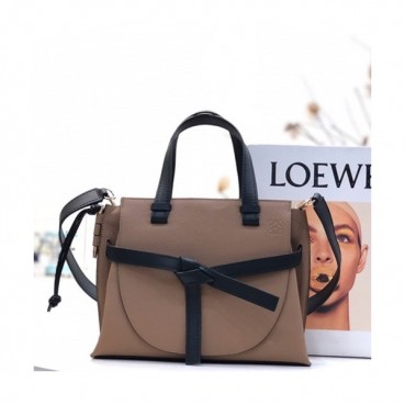 Loewe 2019 Gate Small Tote Shoulder Bag,30CM - 로에베 2019 게이트 스몰 토트 숄더백 ,LOEB0265, 30CM,베이지브라운