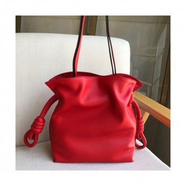 Loewe 2019 Flamenco Knot Small Tote Shoulder Bag, 29.5CM - 로에베 2019 플라멩고 노트 스몰 토트 숄더백 ,LOEB0095, 29.5CM, 레드