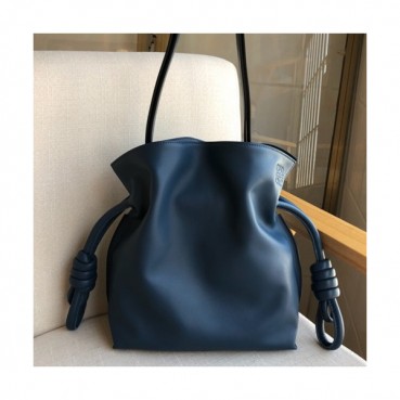 Loewe 2019 Flamenco Knot Small Tote Shoulder Bag, 29.5CM - 로에베 2019 플라멩고 노트 스몰 토트 숄더백 ,LOEB0094, 29.5CM, 네이비