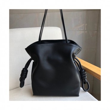 Loewe 2019 Flamenco Knot Small Tote Shoulder Bag, 29.5CM - 로에베 2019 플라멩고 노트 스몰 토트 숄더백 ,LOEB0092, 29.5CM, 블랙
