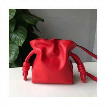 Loewe 2019 Flamenco Knot Mini Tote Shoulder Bag, 17CM - 로에베 2019 플라멩고 노트 미니 토트 숄더백 ,LOEB0089, 17CM, 레드