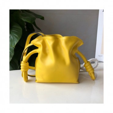 Loewe 2019 Flamenco Knot Mini Tote Shoulder Bag, 17CM - 로에베 2019 플라멩고 노트 미니 토트 숄더백 ,LOEB0088, 17CM, 옐로우