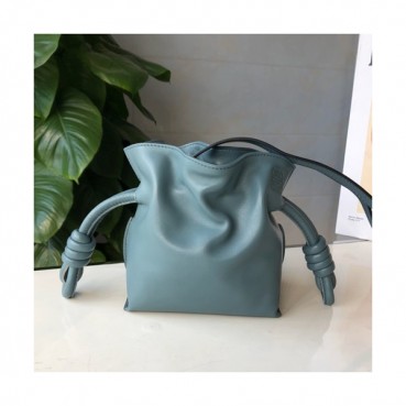 Loewe 2019 Flamenco Knot Mini Tote Shoulder Bag, 17CM - 로에베 2019 플라멩고 노트 미니 토트 숄더백 ,LOEB0084, 17CM, 블루