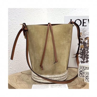 Loewe 2019 Gate Bucket Tote Shoulder Bag, 28CM - 로에베 2019 게이트 버킷 토트 숄더백 ,LOEB0069,28CM, 베이지
