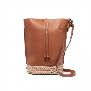 Loewe 2019 Gate Bucket Tote Shoulder Bag, 28CM - 로에베 2019 게이트 버킷 토트 숄더백 ,LOEB0068,28CM, 브라운