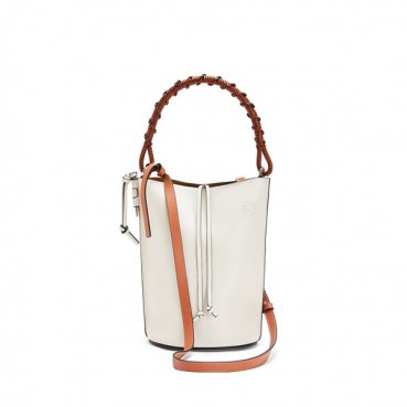 Loewe 2019 Gate Bucket Tote Shoulder Bag, 28CM - 로에베 2019 게이트 버킷 토트 숄더백 ,LOEB0066,28CM, 화이트