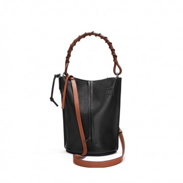 Loewe 2019 Gate Bucket Tote Shoulder Bag, 28CM - 로에베 2019 게이트 버킷 토트 숄더백 ,LOEB0065,28CM, 블랙