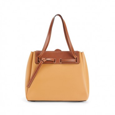 Loewe 2019 Lazo Tote Shoulder Shopper Bag, 32CM - 로에베 2019 라조 토트 숄더 쇼퍼백 ,LOEB0058, 32CM, 머스타드