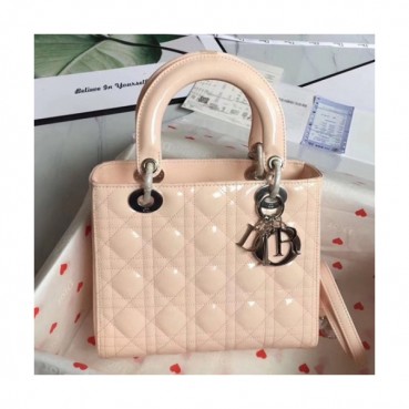 Dior 2019 Lady Dior Tote Shoulder Bag,24CM - 디올 2019 레이디 디올 토트 숄더백 DIOB0356,24CM,인디핑크(은장)