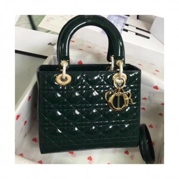 Dior 2019 Lady Dior Tote Shoulder Bag,24CM - 디올 2019 레이디 디올 토트 숄더백 DIOB0355,24CM,다크그린(금장)