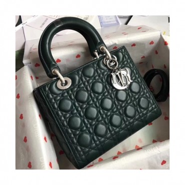 Dior 2019 Lady Dior Tote Shoulder Bag,24CM - 디올 2019 레이디 디올 토트 숄더백 DIOB0351,24CM,다크그린(은장)
