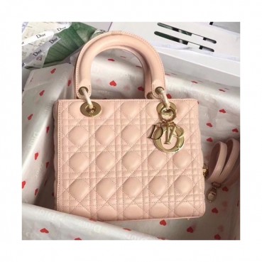 Dior 2019 Lady Dior Tote Shoulder Bag,24CM - 디올 2019 레이디 디올 토트 숄더백 DIOB0350,24CM,인디핑크(금장)
