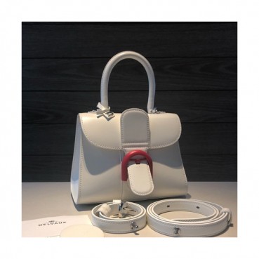Delvaux 2019 Brillant Leather Tote Shoulder Bag,20CM - 델보 2019 브리앙 레더 토트 숄더백,DVB0318.20CM,화이트