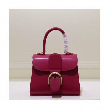 Delvaux 2019 Brillant Leather Tote Shoulder Bag,20CM - 델보 2019 브리앙 레더 토트 숄더백,DVB0308.20CM,복분자레드