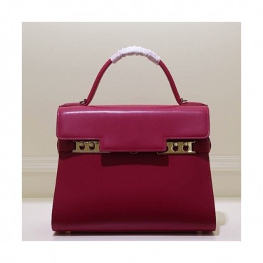 Delvaux 2019 Tempete Leather Tote Shoulder Bag,20/28CM - 델보 2019 톰페트 레더 토트 숄더백,DVB0307.20/28CM,복분자레드