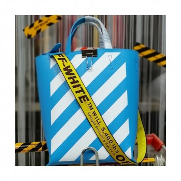 Off White 2019 Leather Tote Shoulder Bag,29cm - 오프화이트 2019 레더 남여공용 토트 숄더백,OFFB0058,29cm,블루