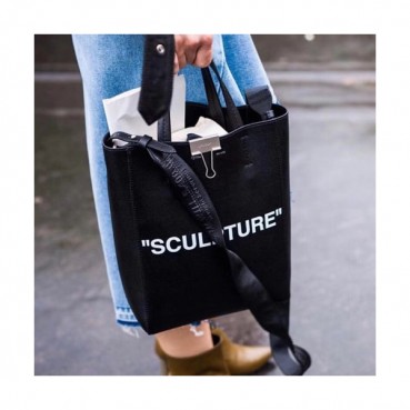 Off White 2019 Leather Bucket Tote Shoulder Bag,30cm - 오프화이트 2019 레더 남여공용 버킷 토트 숄더백 5508