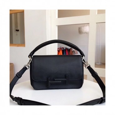 Tod's 2019 Double T Leather Small Tote Shoulder Bag,22cm - 토즈 2019 더블 티 레더 스몰 토트 숄더백,TODB0017,22cm,블랙