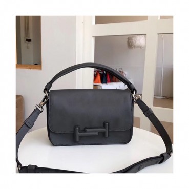 Tod's 2019 Double T Leather Small Tote Shoulder Bag,22cm - 토즈 2019 더블 티 레더 스몰 토트 숄더백,TODB0016,22cm,그레이