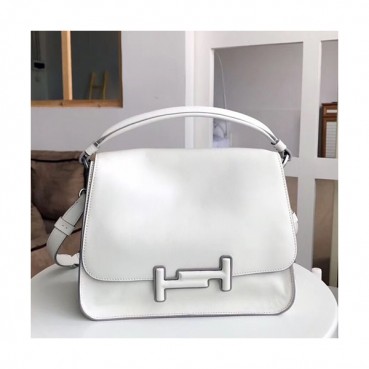 Tod's 2019 Double T Leather Tote Shoulder Bag,25cm - 토즈 2019 더블 티 레더 토트 숄더백,TODB0007,25cm,화이트