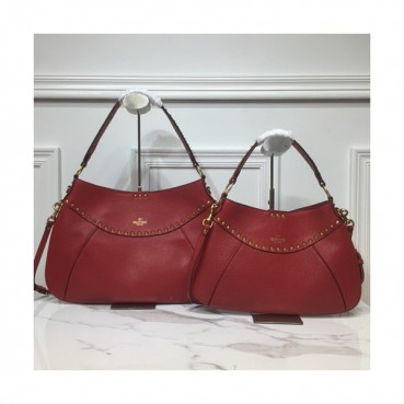 Valentino 2019 Garavani Twinkle Studs Leather Tote Shoulder Shopper Bag,35/42CM - 발렌티노 2019 가라바니 튕클 스터드 레더 토트 숄더 쇼퍼백,VTB0685,35/42CM,레드