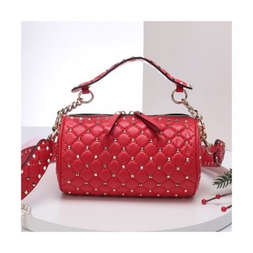 Valentino 2019 Leather Rockstud Tote Shoudler Bag,22CM - 발렌티노 2019 레더 락스터드 토트 숄더백,VTB0683,22CM,레드