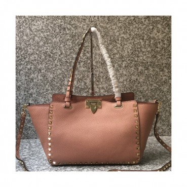 Valentino 2019 Leather Tote Shoulder Shopper Bag,26CM - 발렌티노 2019 레더 토트 숄더 쇼퍼백,VTB0675,26CM,핑크