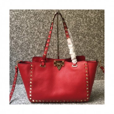 Valentino 2019 Leather Tote Shoulder Shopper Bag,26/33CM - 발렌티노 2019 레더 토트 숄더 쇼퍼백,VTB0673,26/33CM,레드