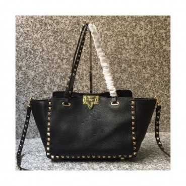 Valentino 2019 Leather Tote Shoulder Shopper Bag,26/33CM - 발렌티노 2019 레더 토트 숄더 쇼퍼백,VTB0671,26/33CM,블랙