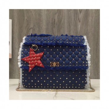 Valentino 2019 Denim Tote Shoulder Bag,33CM - 발렌티노 2019 데님 토트 숄더백,VTB0670,33CM,블루