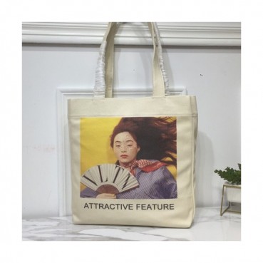 Valentino 2019 Canvas Tote Shoulder Shopper Bag,35CM - 발렌티노 2019 캔버스 여성용 토트 숄더 쇼퍼백 ,VTB0656,35CM,아이보리