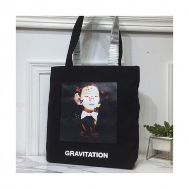 Valentino 2019 Canvas Tote Shoulder Shopper Bag,35CM - 발렌티노 2019 캔버스 여성용 토트 숄더 쇼퍼백 ,VTB0654,35CM,블랙