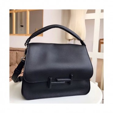 Tod's 2019 Double T Leather Tote Shoulder Bag,25cm - 토즈 2019 더블 티 레더 토트 숄더백,TODB0006,25cm,블랙