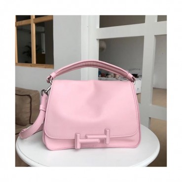 Tod's 2019 Double T Leather Tote Shoulder Bag,25cm - 토즈 2019 더블 티 레더 토트 숄더백,TODB0002,25cm,핑크
